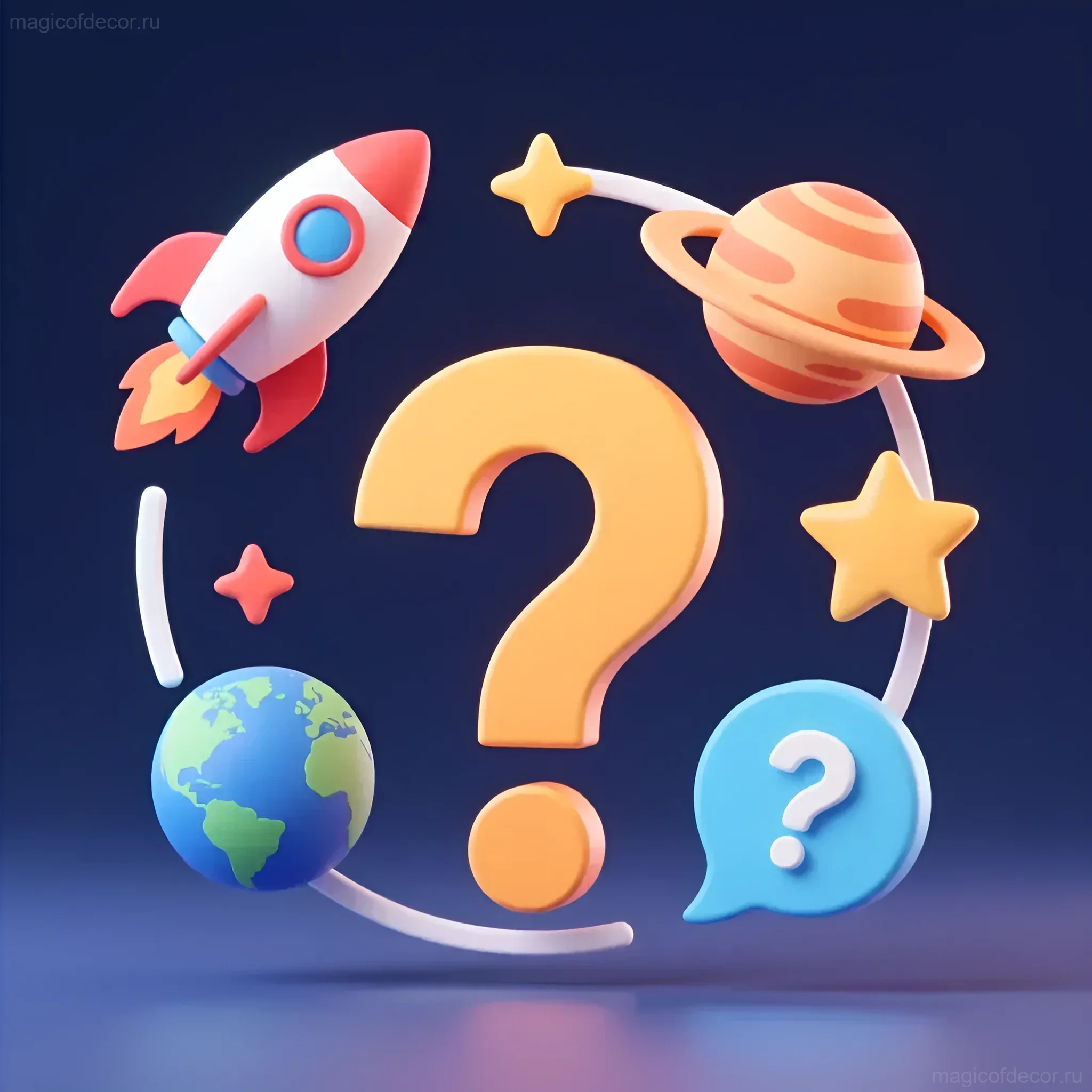Декор ко Дню Космонавтики: ракеты, планеты, звезды - изображение 7
