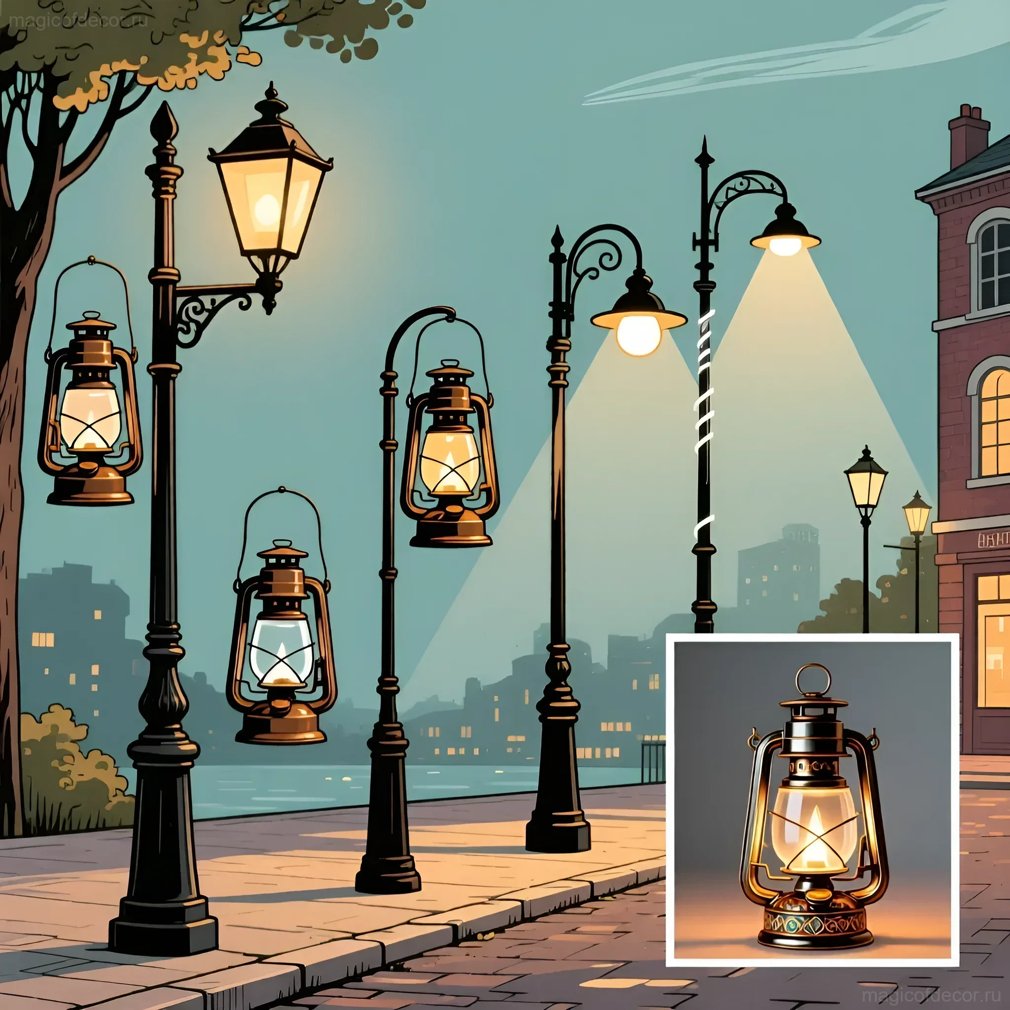 कैन और मोमबत्ती से सजावटी स्ट्रीट लैंप - छवि 9