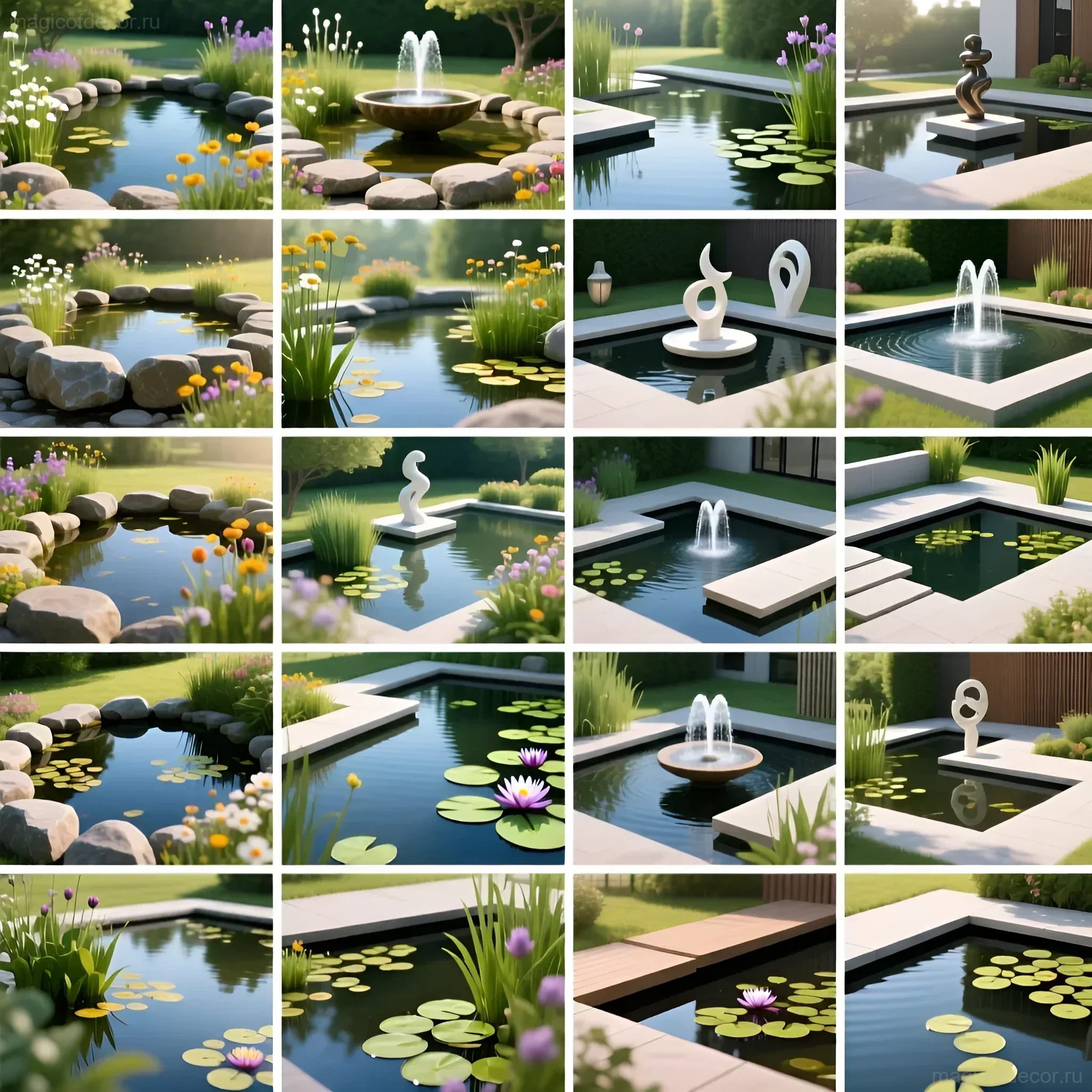 如何装饰花园池塘:20个创意和完整指南 - 图片 2