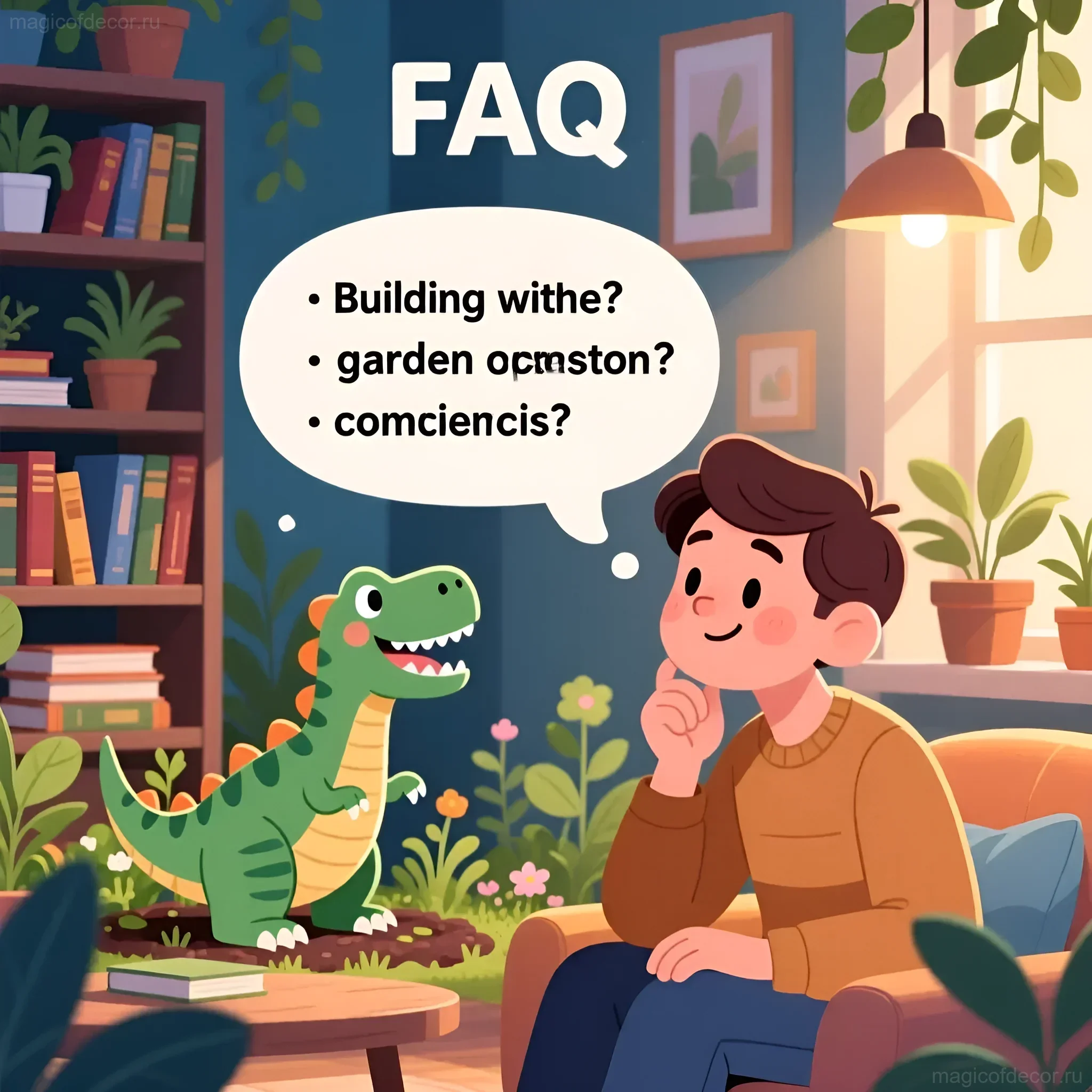 如何为花园制作恐龙骨架：创意，来自magicofdecor.ru - 图片 7