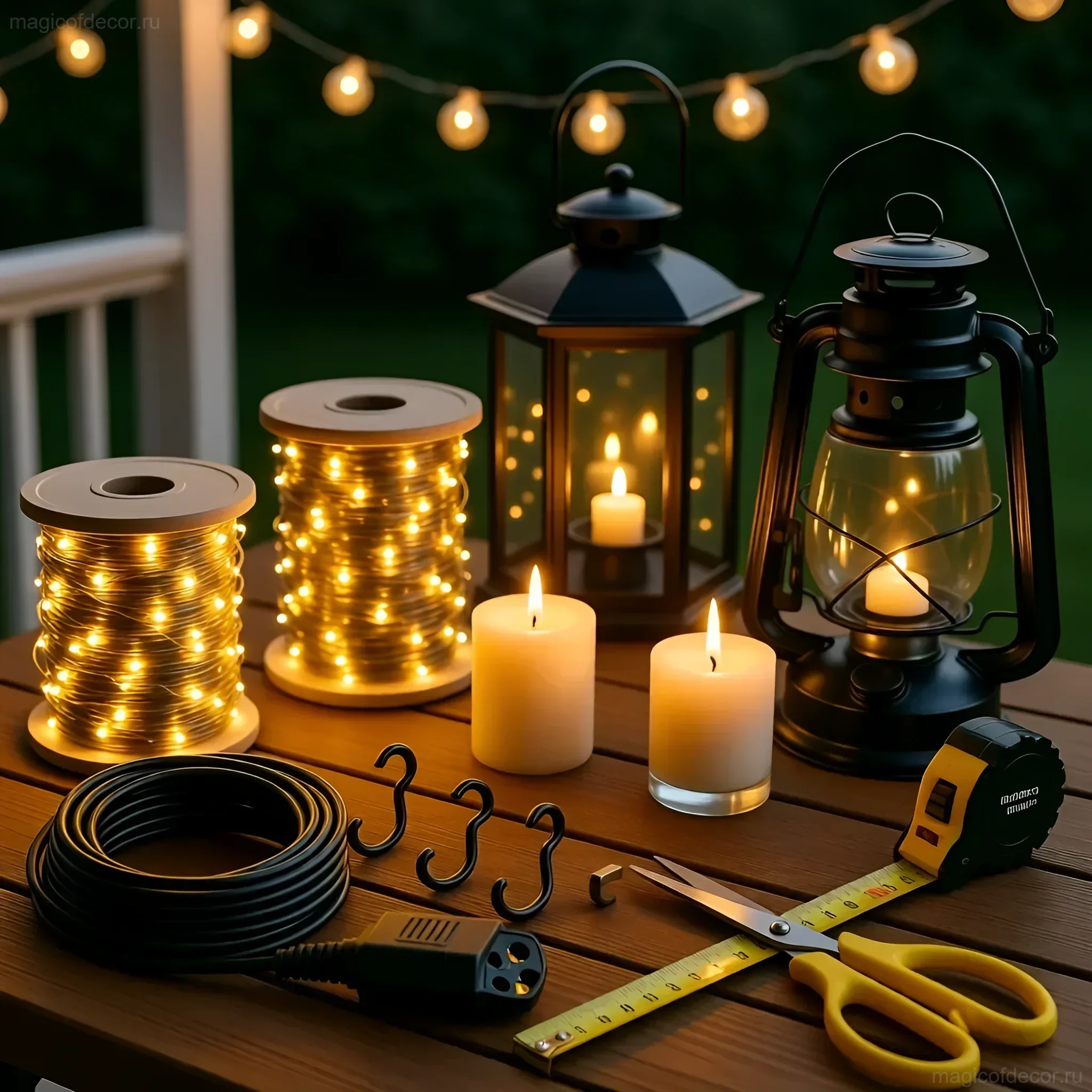 门廊照明：串灯、灯笼、蜡烛，为您营造 - 图片 3