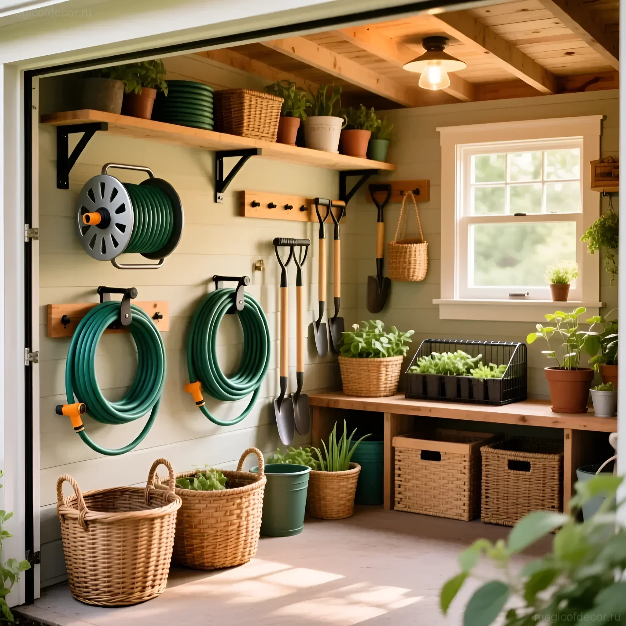 Изображение раздела 'Выбираем идеальное решение: типы хранения садовых шлангов и их преимущества' в статье про Удобное место для хранения садового шланга: полное