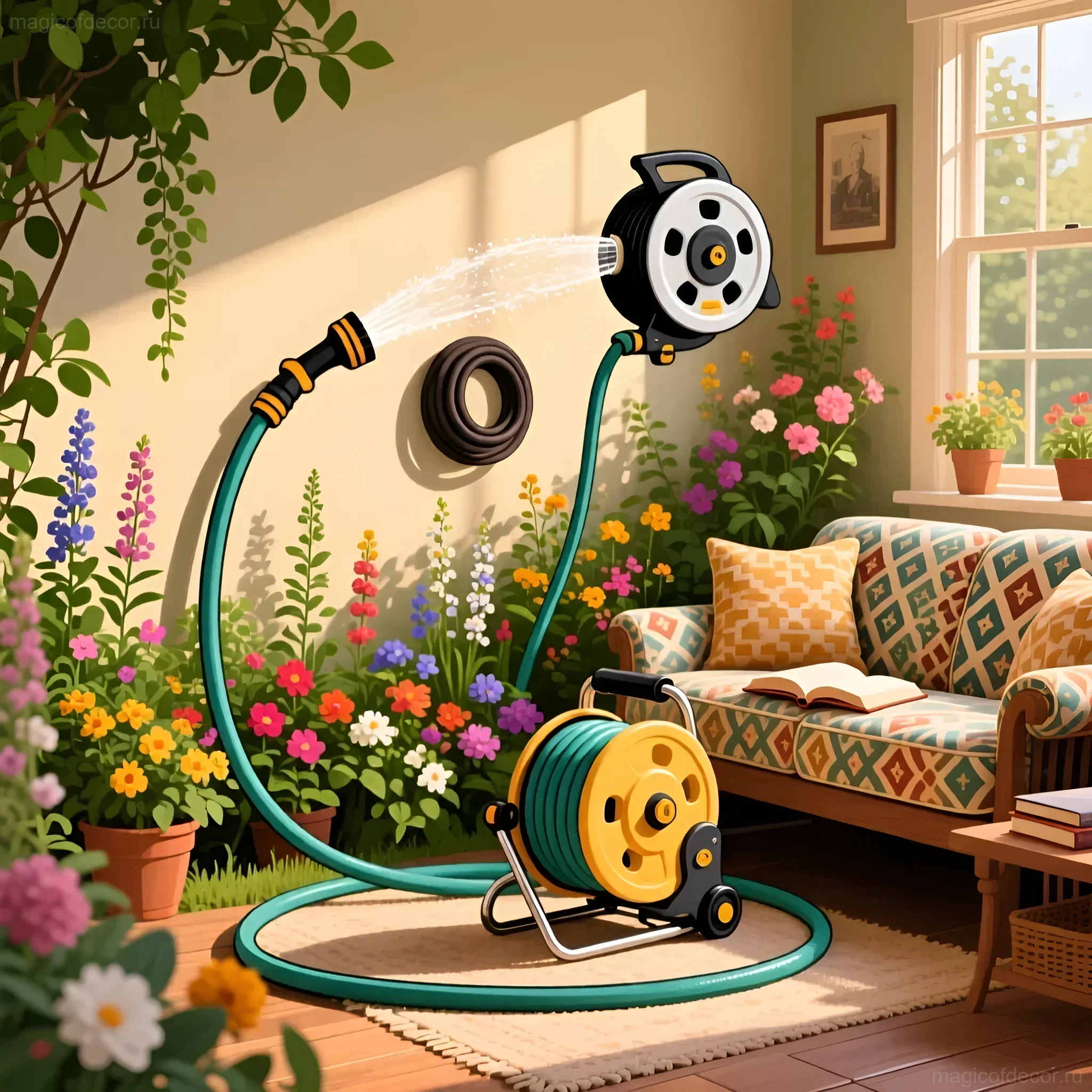 Изображение раздела 'Интересные факты: история садового шланга и современные тенденции' в статье про Удобное место для хранения садового шланга: полное