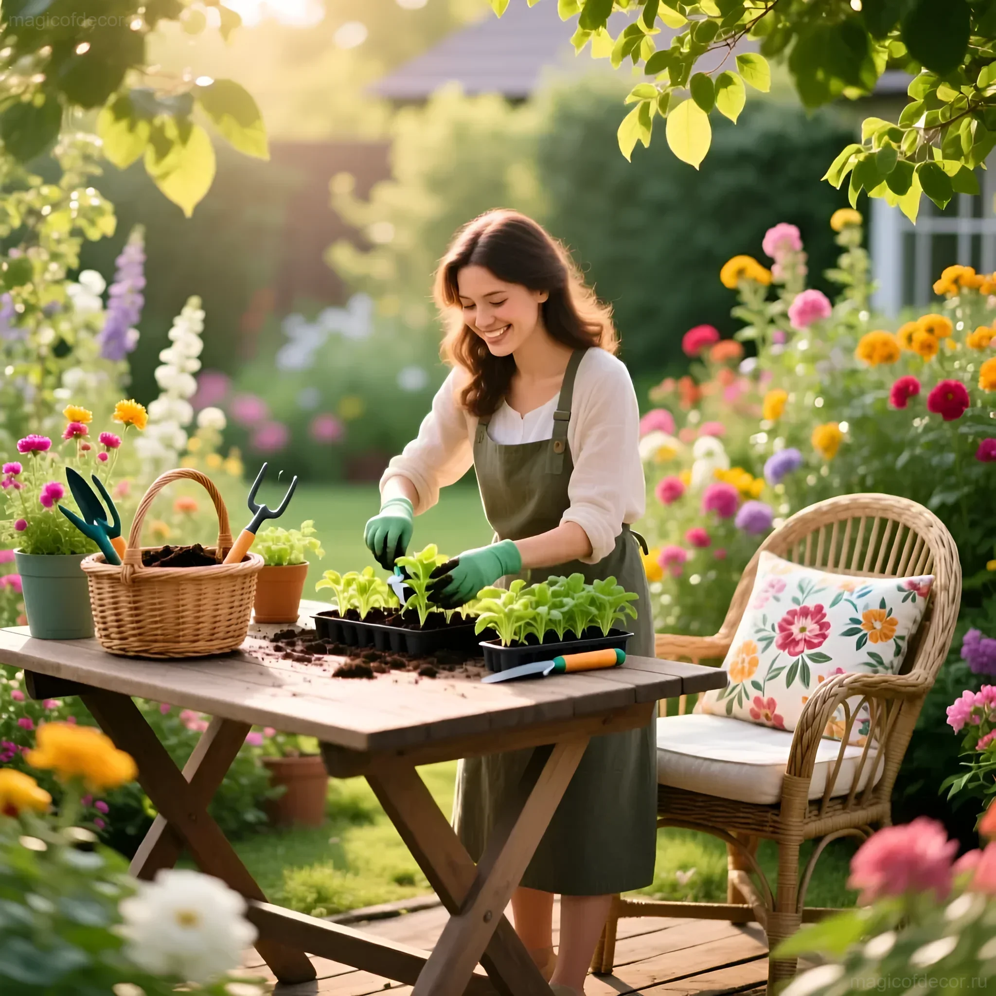 Изображение раздела 'Превращаем дачу в оазис: зачем нужен удобный стол для пересадки растений?' в статье про Удобный стол для пересадки растений: ваш помощник